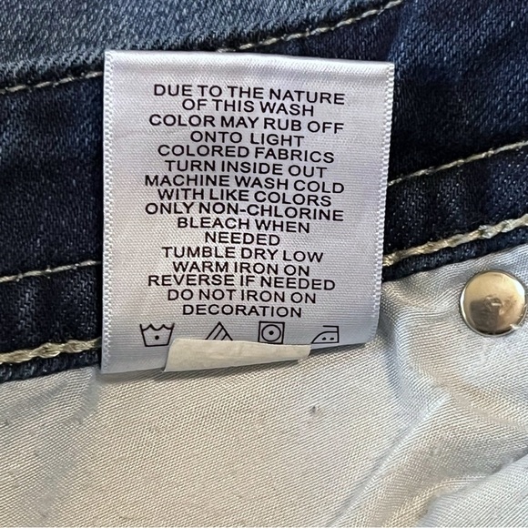 Vigoss Jean Shorts Size 10 Blue Denim 9” Rise 5” Inseam Embroidered Western Y2K - Picture 6 of 9